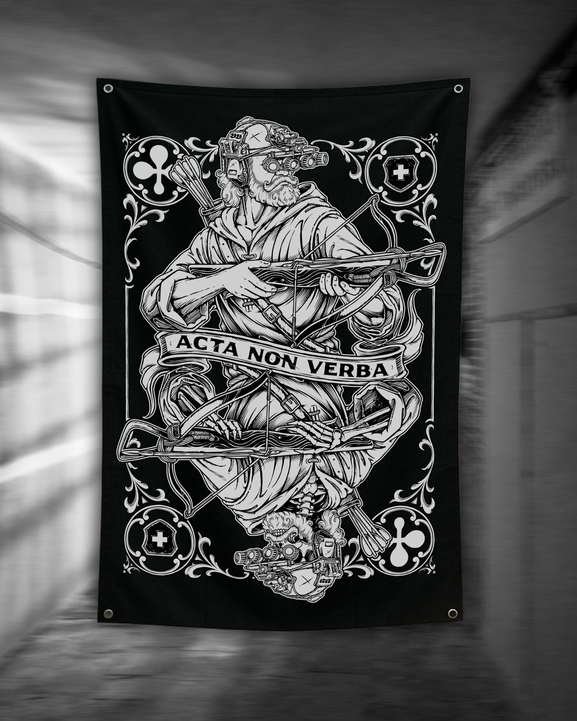 Acta non verba Flagge